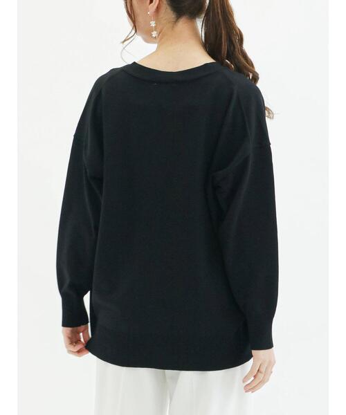 Te chichi（テチチ）の「ハイツイストVネックミドル丈カーディガン（カーディガン/ボレロ・レディース・ブラック/グリーン/ベージュ・ﾌﾘ-）」の15枚目の写真