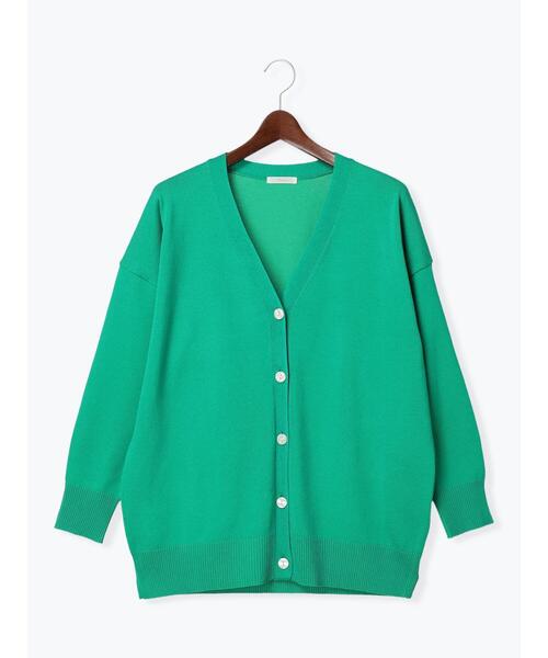 Te chichi（テチチ）の「ハイツイストVネックミドル丈カーディガン（カーディガン/ボレロ・レディース・ブラック/グリーン/ベージュ・ﾌﾘ-）」の10枚目の写真