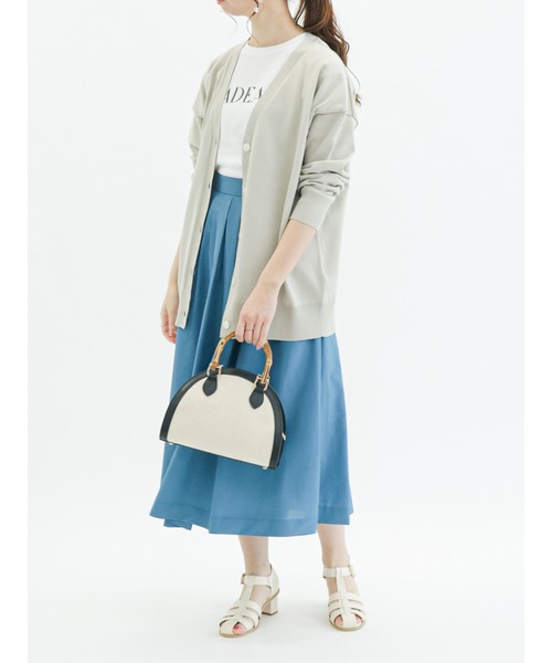 Te chichi（テチチ）の「ハイツイストVネックミドル丈カーディガン（カーディガン/ボレロ・レディース・ブラック/グリーン/ベージュ・ﾌﾘ-）」の22枚目の写真