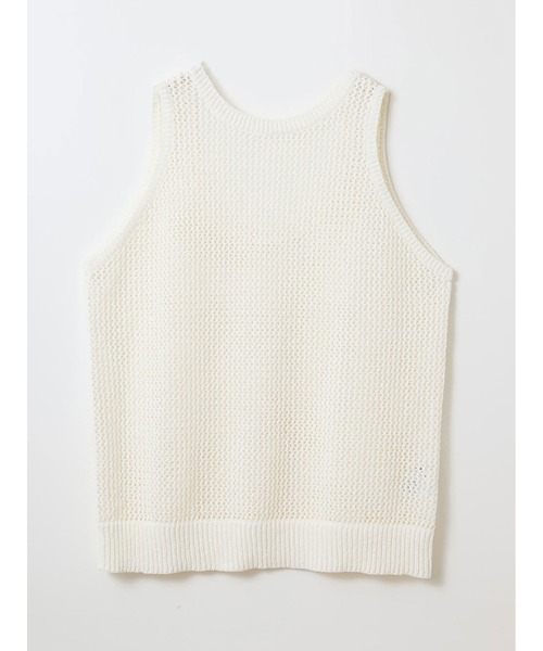 enchainement（アンシェヌマン）の「Mesh Knit Tank Top（ニット/セーター・レディース・ネイビー/ホワイト/チャコールグレー・フリー）」の2枚目の写真