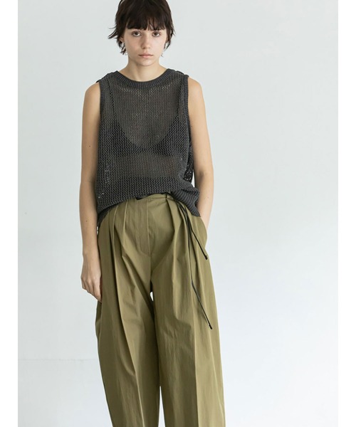 enchainement（アンシェヌマン）の「Mesh Knit Tank Top（ニット/セーター・レディース・ネイビー/ホワイト/チャコールグレー・フリー）」の3枚目の写真