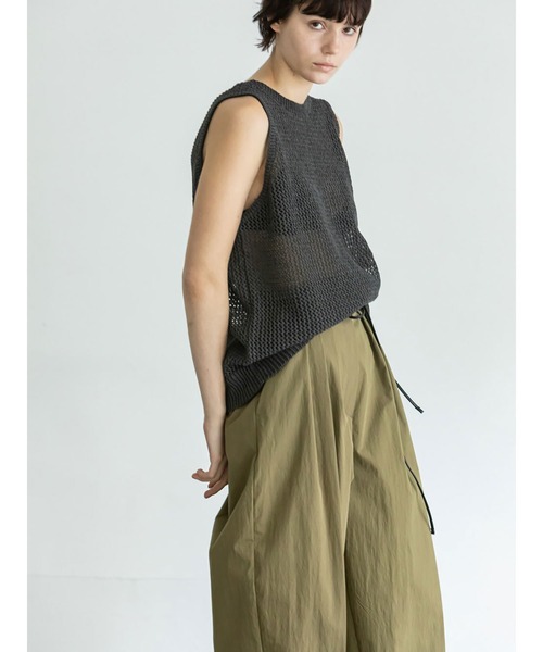 enchainement（アンシェヌマン）の「Mesh Knit Tank Top（ニット/セーター・レディース・ネイビー/ホワイト/チャコールグレー・フリー）」の6枚目の写真