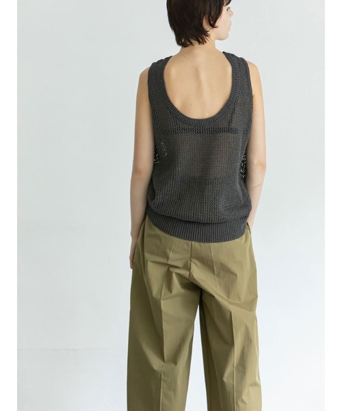 enchainement（アンシェヌマン）の「Mesh Knit Tank Top（ニット/セーター・レディース・ネイビー/ホワイト/チャコールグレー・フリー）」の7枚目の写真