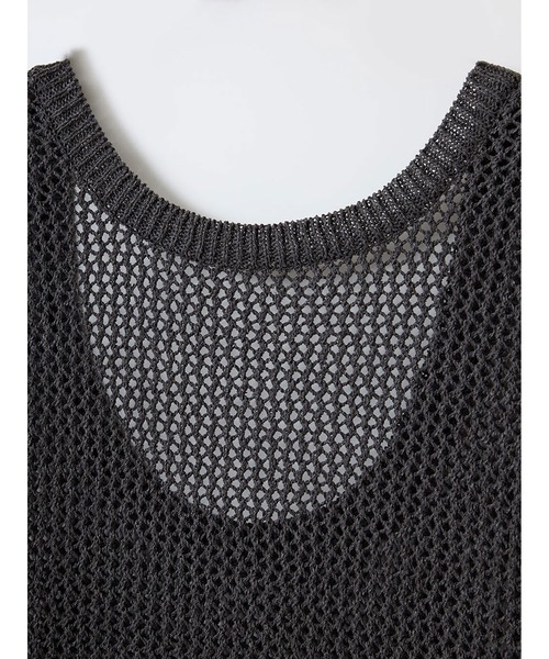 enchainement（アンシェヌマン）の「Mesh Knit Tank Top（ニット/セーター・レディース・ネイビー/ホワイト/チャコールグレー・フリー）」の13枚目の写真
