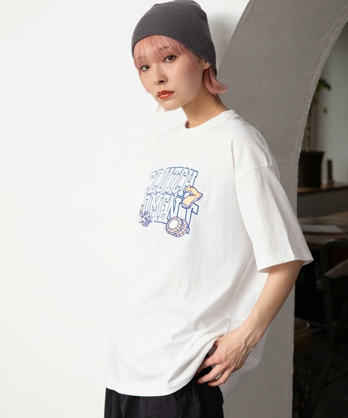 PBLIM（ページボーイリム）の「PAGEBOYLIM/ラッキーモーメントT（Tシャツ/カットソー・レディース・ネイビー/ブルー/オフホワイト・MEDIUM/LARGE）」の5枚目の写真