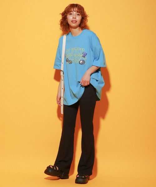 PBLIM（ページボーイリム）の「PAGEBOYLIM/ラッキーモーメントT（Tシャツ/カットソー・レディース・ネイビー/ブルー/オフホワイト・MEDIUM/LARGE）」の18枚目の写真