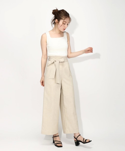 MISCH MASCH（ミッシュマッシュ）の「カットアウトリブタンク（タンクトップ・レディース・ライトグリーン/ホワイト/ブラック/ライトグレー・MEDIUM）」の5枚目の写真
