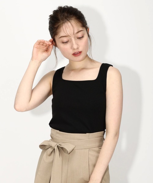 MISCH MASCH（ミッシュマッシュ）の「カットアウトリブタンク（タンクトップ・レディース・ライトグリーン/ホワイト/ブラック/ライトグレー・MEDIUM）」の14枚目の写真