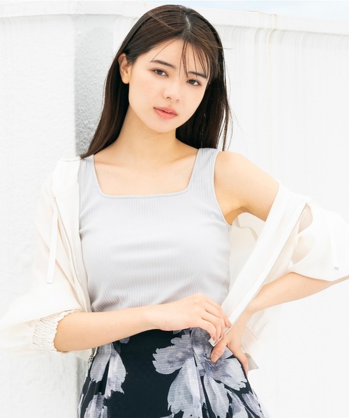 MISCH MASCH（ミッシュマッシュ）の「カットアウトリブタンク（タンクトップ・レディース・ライトグリーン/ホワイト/ブラック/ライトグレー・MEDIUM）」の20枚目の写真