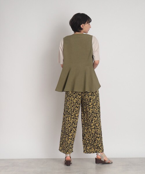 DRESKIP（ドレスキップ）の「◆【セットアップ可/洗える】大人可愛く体型カバー！麻調ペプラムジレ（ベスト・レディース・カーキ/ベージュ/ネイビー・02/03）」の20枚目の写真