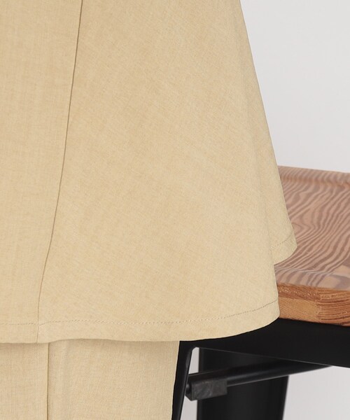 DRESKIP（ドレスキップ）の「◆【セットアップ可/洗える】大人可愛く体型カバー！麻調ペプラムジレ（ベスト・レディース・カーキ/ベージュ/ネイビー・02/03）」の8枚目の写真