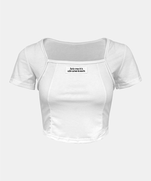SONA（ソナ）の「Cozy＆Kitsch フロントラベルピンタックTシャツ（Tシャツ/カットソー・レディース・ピンク/ブラック/オリーブ/アイボリー・FREE）」の2枚目の写真