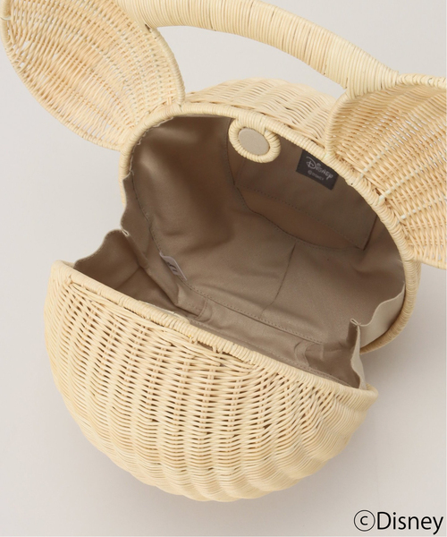 Spick & Span（スピックアンドスパン）の「【KIS DESIGN/キッツ デザイン】 MICKY MOUSE Wicker bag M（かごバッグ・レディース・ベージュ・FREE）」の5枚目の写真