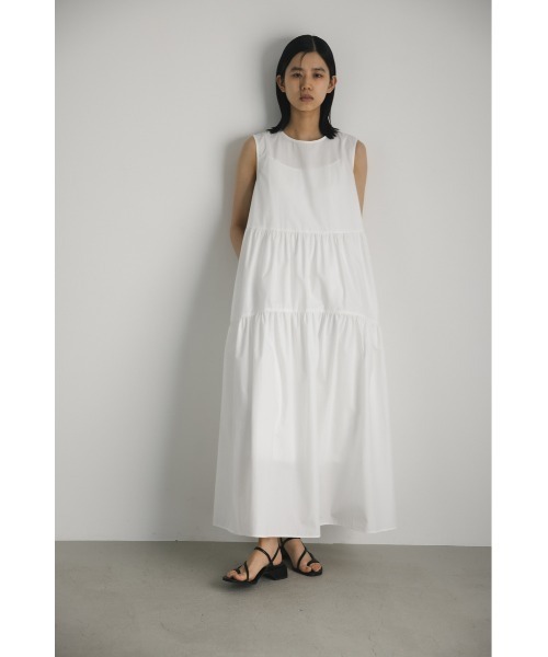STYLEMIXER(スタイルミキサー)の「ティアードギャザーワンピース(ワンピース・レディース・ホワイト/ブラック/サックスブルー・SMALL/MEDIUM)」の21枚目の写真