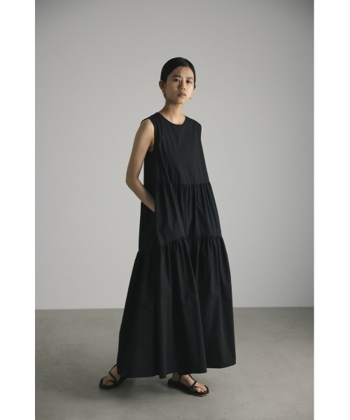STYLEMIXER(スタイルミキサー)の「ティアードギャザーワンピース(ワンピース・レディース・ホワイト/ブラック/サックスブルー・SMALL/MEDIUM)」の8枚目の写真