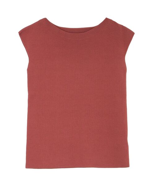 LAGUNAMOON(ラグナムーン)の「ミニマルボートネックニットプルオーバー(ニット/セーター・レディース・レッド/ブラック/ベージュ・FREE)」の5枚目の写真