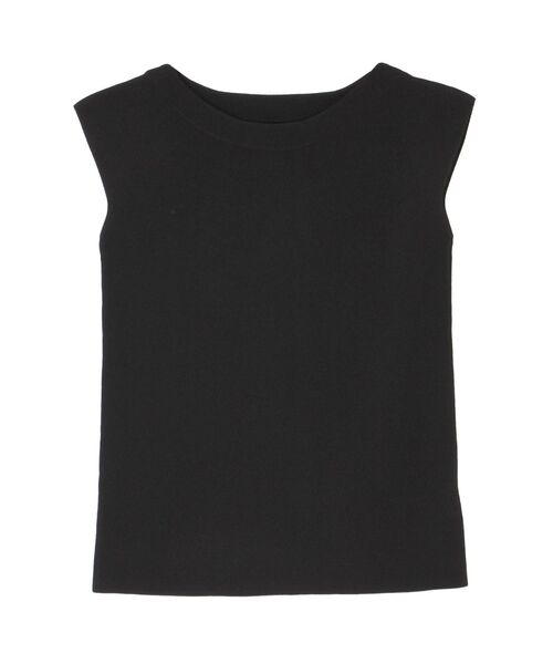 LAGUNAMOON(ラグナムーン)の「ミニマルボートネックニットプルオーバー(ニット/セーター・レディース・レッド/ブラック/ベージュ・FREE)」の4枚目の写真