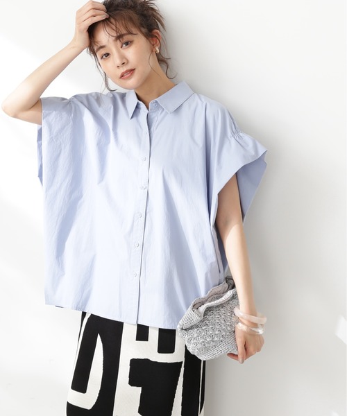 N.（N. Natural Beauty Basic）（エヌエヌナチュラルビューティーベーシック）の「◆ボクシーフォルムブラウス（シャツ/ブラウス・レディース・ブルー/ストライプ/ホワイト/ベージュ/ブルー系その他2・MEDIUM）」の20枚目の写真