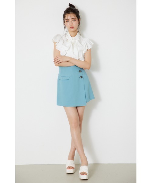 rienda - 新品　送料込　Rienda suelta リエンダスエルタ　ショートパンツ セール】ハイウエストフレアショートパンツ（スカート）｜rienda