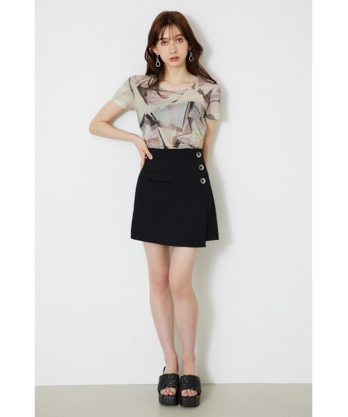 rienda(リエンダ)の「ボタンラップハイウエストショートパンツ(その他パンツ・レディース・ベージュ/ブルー/ブラック/マルチ・SMALL/X-SMALL/MEDIUM)」の11枚目の写真