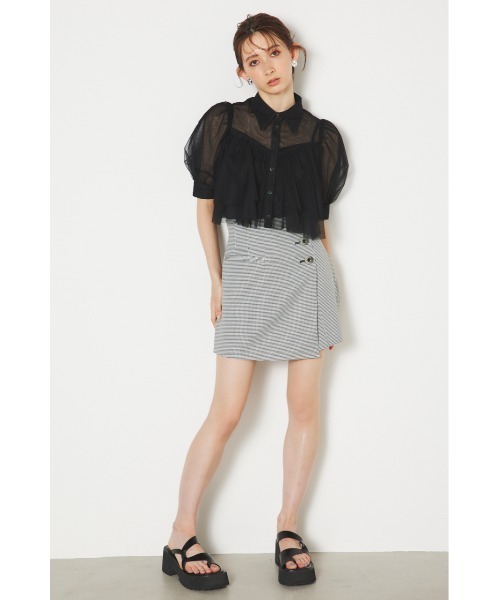 rienda（リエンダ）の「ボタンラップハイウエストショートパンツ