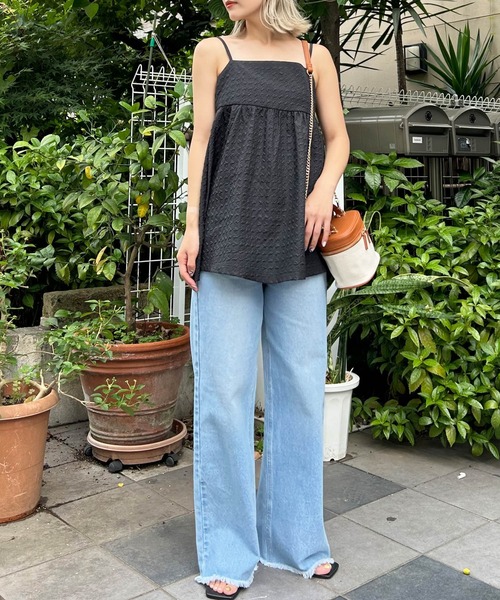 INGNI（イング）の「ぽこぽこキャミチュニック（その他トップス・レディース・アイボリー/ブラック・M）」の7枚目の写真