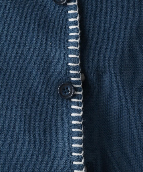 RAGEBLUE（レイジブルー）の「ハンドステッチ/シャツカーディガン（カーディガン/ボレロ・メンズ・ホワイト/ブラック/イエロー/ブルー・MEDIUM/LARGE）」の13枚目の写真