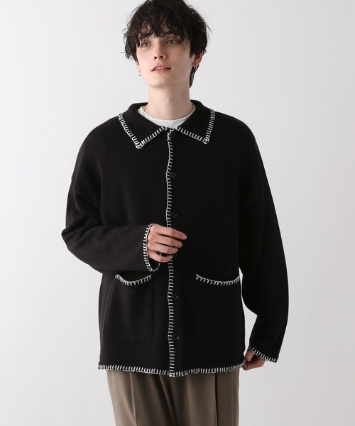 RAGEBLUE（レイジブルー）の「ハンドステッチ/シャツカーディガン（カーディガン/ボレロ・メンズ・ホワイト/ブラック/イエロー/ブルー・MEDIUM/LARGE）」の20枚目の写真