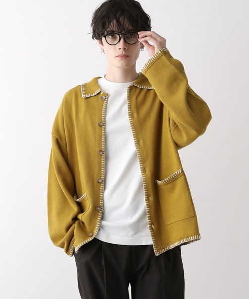 RAGEBLUE（レイジブルー）の「ハンドステッチ/シャツカーディガン（カーディガン/ボレロ・メンズ・ホワイト/ブラック/イエロー/ブルー・MEDIUM/LARGE）」の19枚目の写真