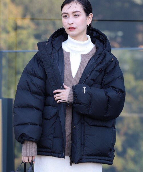 Ray BEAMS（レイビームス）の「GYMPHLEX / フーデッド ダウン ジャケット（ダウンジャケット/コート・レディース・ブラック/カーキ・12/14）」の6枚目の写真