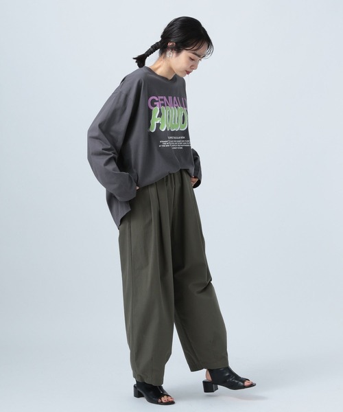 BAYFLOW(ベイフロー)の「グラフィックロングTシャツ(Tシャツ/カットソー・レディース・オフホワイト/チャコール/パープル・FREE)」の17枚目の写真
