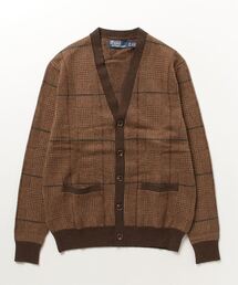 【美品】ポロラルフローレン　プラッド ウール カーディガン　ブラック　XS POLO RALPH LAUREN 特価 ポロ ラルフローレン ケーブルニット