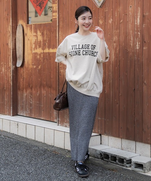 coca(coca)(コカ)の「【WEB限定セール】オーバーサイズプリントスウェット(スウェット・レディース・チャコールグレー/ライトグレー/オートミール/アイボリー・M/L)」の8枚目の写真