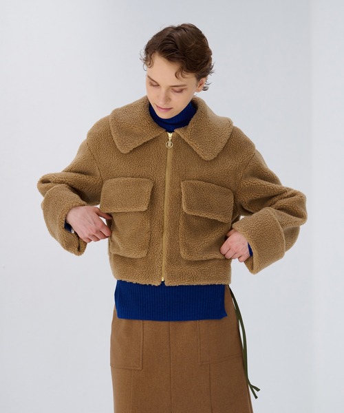 LANVIN en Bleu（ランバンオンブルー）の「ボアショートブルゾン