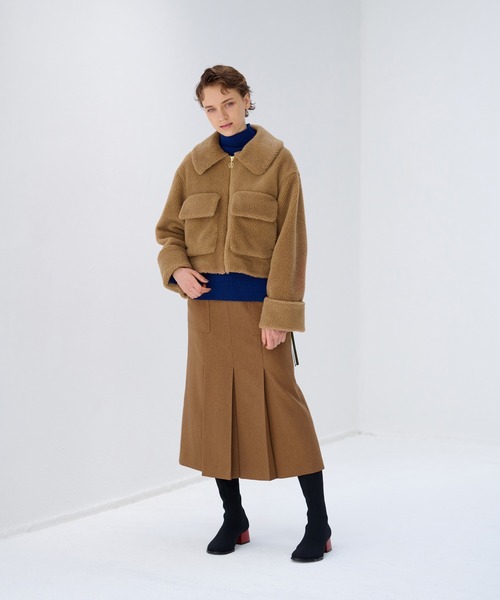 LANVIN ブルゾン ツイードノーカラーブルゾンジャケット | LANVIN en Bleu (Women