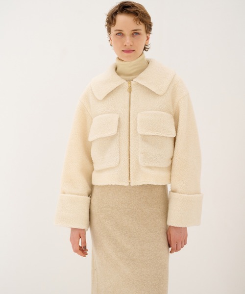 LANVIN en Bleu（ランバンオンブルー）の「ボアショートブルゾン
