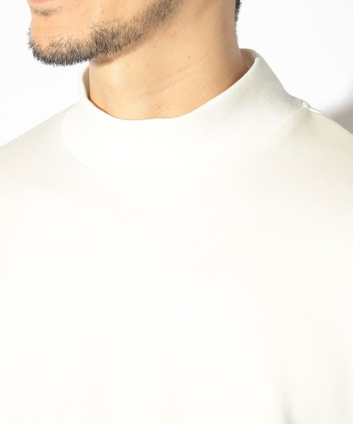 UNION STATION（ユニオンステーション）の「モックネックポンチロンT（Tシャツ/カットソー・メンズ・ブラック/ホワイト・LL/L/M）」の6枚目の写真