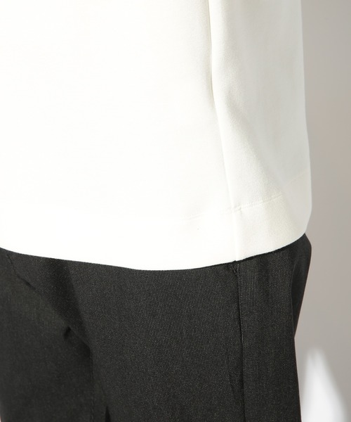 UNION STATION（ユニオンステーション）の「モックネックポンチロンT（Tシャツ/カットソー・メンズ・ブラック/ホワイト・LL/L/M）」の8枚目の写真