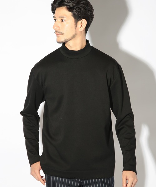 UNION STATION（ユニオンステーション）の「モックネックポンチロンT（Tシャツ/カットソー・メンズ・ブラック/ホワイト・LL/L/M）」の9枚目の写真