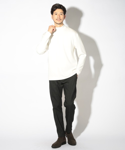 UNION STATION（ユニオンステーション）の「モックネックポンチロンT（Tシャツ/カットソー・メンズ・ブラック/ホワイト・LL/L/M）」の15枚目の写真