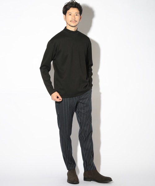 UNION STATION（ユニオンステーション）の「モックネックポンチロンT（Tシャツ/カットソー・メンズ・ブラック/ホワイト・LL/L/M）」の16枚目の写真