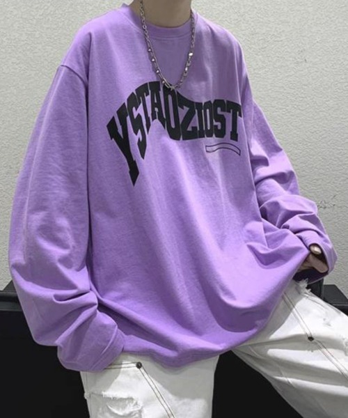 Anchor Smith（アンカー スミス）の「ビッグシルエット デザインプリント 長袖Tシャツ（Tシャツ/カットソー・メンズ・ブラック系3/ホワイト系3/グレー系4/ブラック系2/ブラック系4/ブラック系1/ホワイト系2/ホワイト系4/ホワイト系1/グレー系1/グレー系2/ホワイト/スミクロ/パープル/ブラック/ブルーグリーン・XL/M/L）」の16枚目の写真