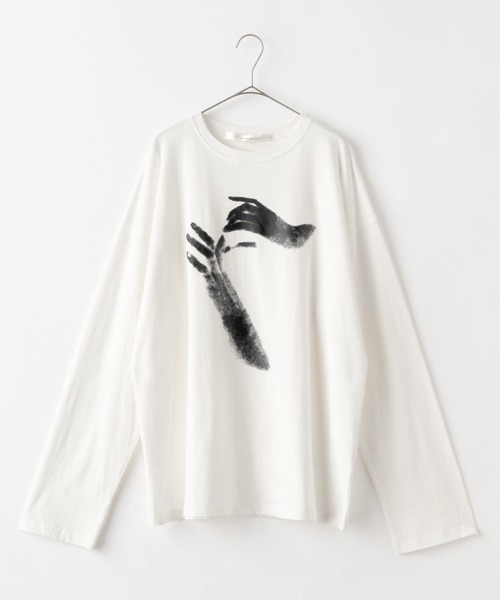 Anchor Smith（アンカー スミス）の「ビッグシルエット デザインプリント 長袖Tシャツ（Tシャツ/カットソー・メンズ・ブラック系3/ホワイト系3/グレー系4/ブラック系2/ブラック系4/ブラック系1/ホワイト系2/ホワイト系4/ホワイト系1/グレー系1/グレー系2/ホワイト/スミクロ/パープル/ブラック/ブルーグリーン・XL/M/L）」の17枚目の写真