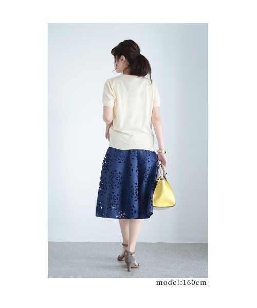 Sawa a la mode(サワアラモード)の「刺繍レースニットトップス(ニット/セーター・レディース・ベージュ・FREE)」の7枚目の写真