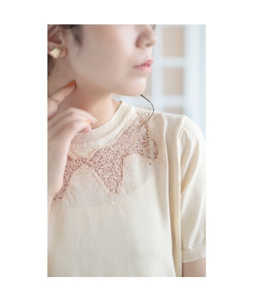 Sawa a la mode(サワアラモード)の「刺繍レースニットトップス(ニット/セーター・レディース・ベージュ・FREE)」の20枚目の写真