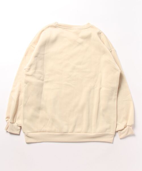 Burner(バーナー)の「【OKUOKU 0909】ビッグシルエット / ワンポイント / プルオーバー oku-tops-653054503606-22 U1(スウェット・レディース・ピンク/グレー/アイボリー・M/XL/L)」の4枚目の写真