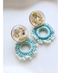 【chiguhagu】【chiguhagu】押花2wayピアス(MA)