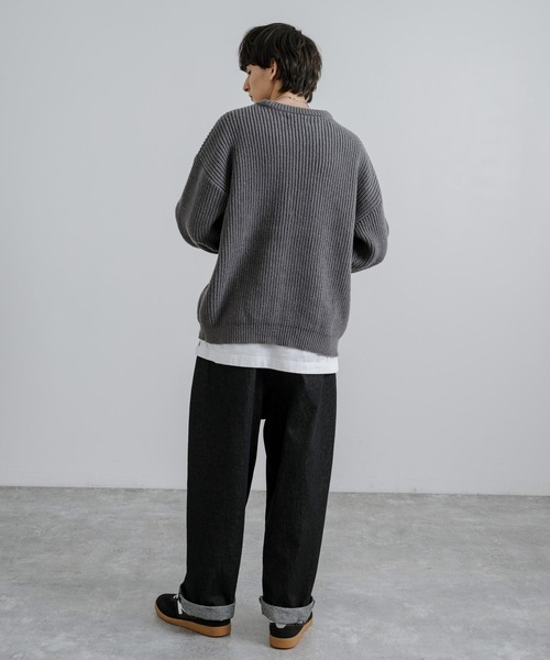 オーバーサイズクルーネックニットセーター（ニット/セーター）｜Rocky