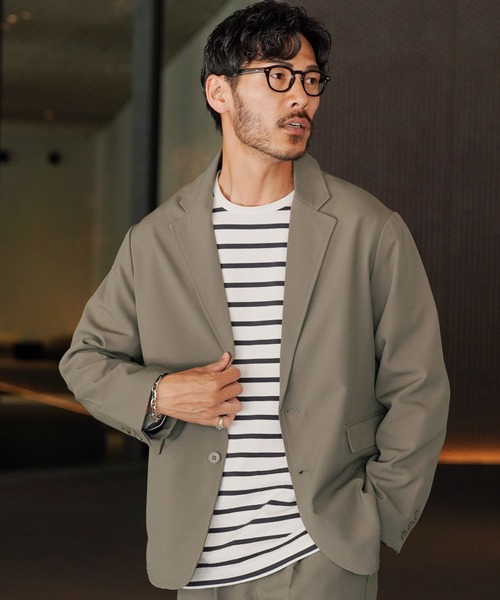 セール】【セットアップ】リラックスシルエット テーラードジャケット