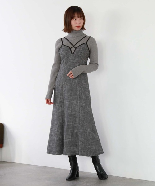 archives（アルシーヴ）の「ポイントチャームタートルリブニット（ニット/セーター・レディース・アイボリー/ブラック/ピンクベージュ/グレー・MEDIUM）」の13枚目の写真